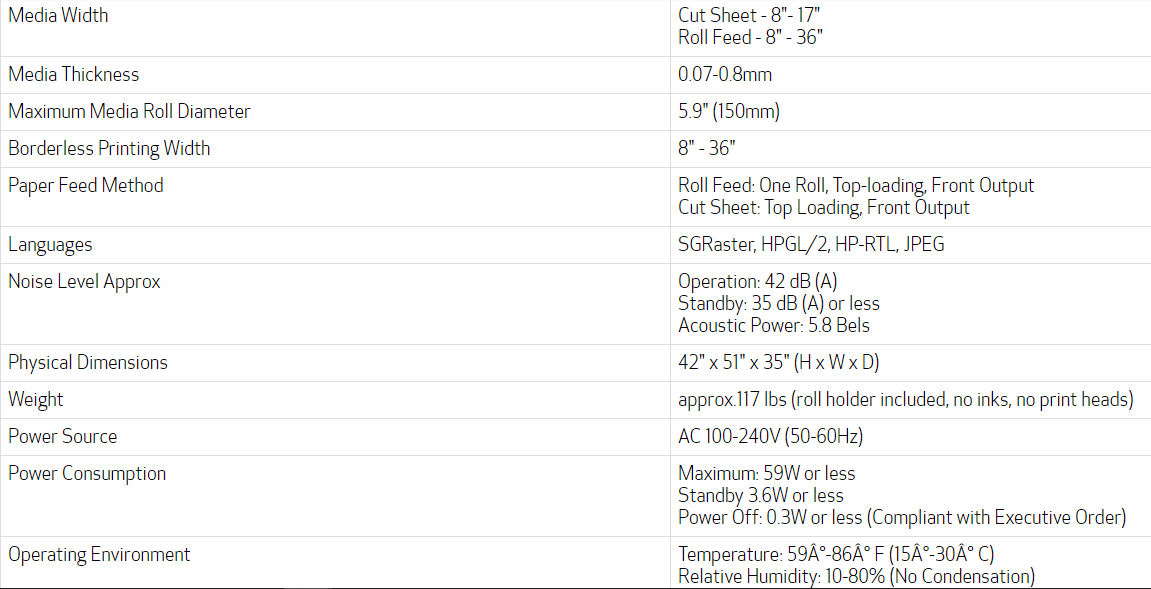 Impresora Canon imagePROGRAF TA-30 de 36&quot; de gran formato con soporte