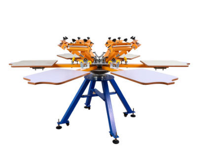 CALCA 6 Color 6 Station Screen Printing Machine Press T-shirt Printer Carousel www.wideimagesolutions.com  1599.00