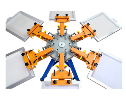 US Stock - CALCA 6 Color 6 Station Screen Printing Machine Press T-shirt Printer Carousel www.wideimagesolutions.com  1999.00