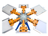 CALCA 6 Color 6 Station Screen Printing Machine Press T-shirt Printer Carousel www.wideimagesolutions.com  1599.00