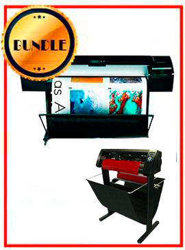 BUNDLE - Plotter HP Z5200PS 44"  - Recertified - (90 Days Warranty) +53" 3 ARMS Contour Cut Vinyl Cutter w/ VinylMaster Cut Software - New www.wideimagesolutions.com BUNDLE 3499.98
